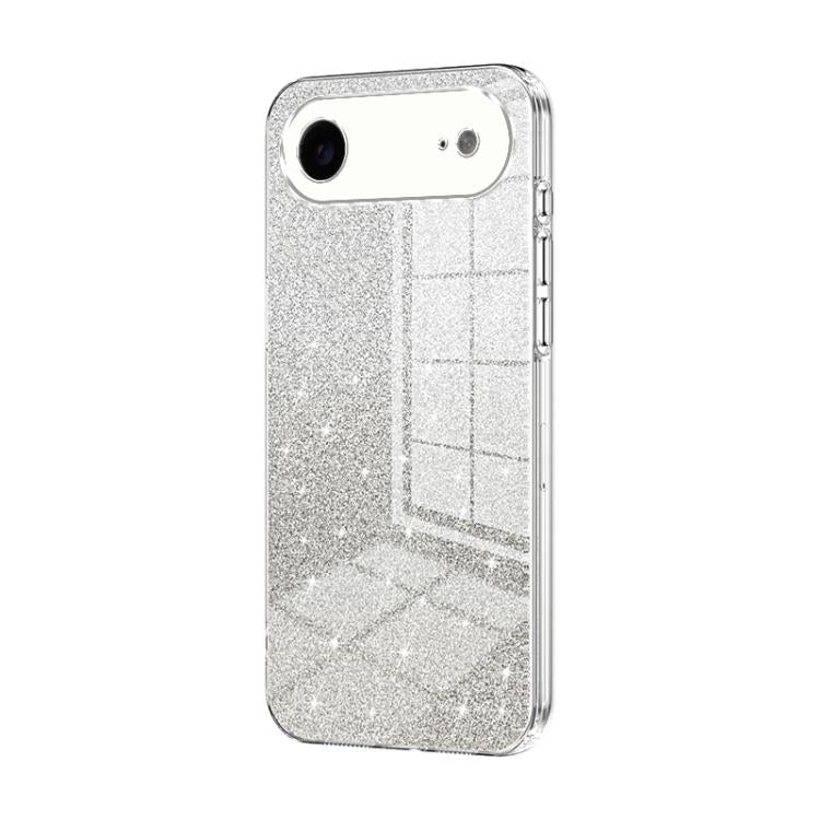 グラデーショングリッターパウダー電気めっきスマホケース、iPhone 17e / 16e用、iPhone 17 Pro Max用、iPhone 17 Pro用、iPhone 17用、iPhone Air用、iPhone 16 Pro Max用