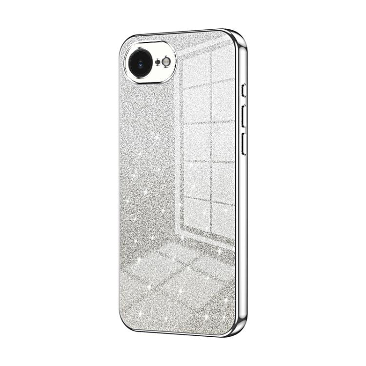 グラデーショングリッターパウダー電気めっきスマホケース、iPhone 17e / 16e用、iPhone 17 Pro Max用、iPhone 17 Pro用、iPhone 17用、iPhone Air用、iPhone 16 Pro Max用