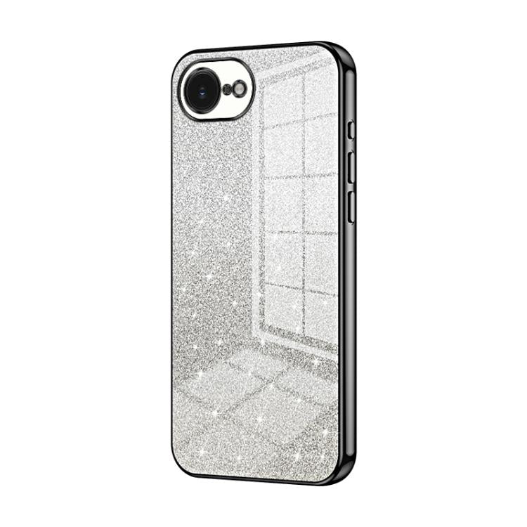 グラデーショングリッターパウダー電気めっきスマホケース、iPhone 17e / 16e用、iPhone 17 Pro Max用、iPhone 17 Pro用、iPhone 17用、iPhone Air用、iPhone 16 Pro Max用