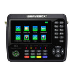 iBRAVEBOX V10 Finder Max+ 4.3インチディスプレイ デジタル衛星メーター信号ファインダー DVB-S/S2/S2X AHD対応, EUプラグ, USプラグ, UKプラグ, AUプラグ