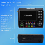iBRAVEBOX V10 Finder Max+ 4.3インチディスプレイ デジタル衛星メーター信号ファインダー DVB-S/S2/S2X AHD対応, EUプラグ, USプラグ, UKプラグ, AUプラグ