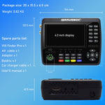 iBRAVEBOX V10 Finder Pro 4.3インチディスプレイ デジタル衛星メーター信号ファインダー DVB-S/S2/S2X/T/T2/C対応, EUプラグ, USプラグ, UKプラグ, AUプラグ