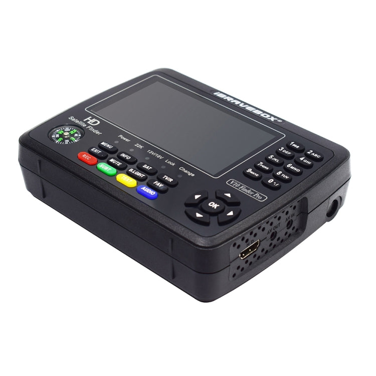 iBRAVEBOX V10 Finder Pro 4.3インチディスプレイ デジタル衛星メーター信号ファインダー DVB-S/S2/S2X/T/T2/C対応, EUプラグ, USプラグ, UKプラグ, AUプラグ