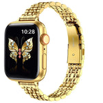 スリムセブンビーズスリングショットバックル金属製時計バンド、Apple Watch SE 40mm用、Apple Watch SE 44mm用、Apple Watch Series 6 40mm用、Apple Watch Series 6 44mm用、Apple Watch Series 5 44mm用、Apple Watch Series 5 40mm用、Apple Watch Series 4 44...