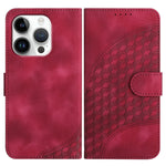 YX0060 象の頭型エンボス加工レザーケース ストラップ付き、iPhone 16 Pro用、iPhone 16 Plus用、iPhone 16用、iPhone 15 Pro Max用、iPhone 15 Pro用、iPhone 15 Plus用