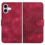 YX0060 象の頭型エンボス加工レザーケース ストラップ付き、iPhone 16 Pro用、iPhone 16 Plus用、iPhone 16用、iPhone 15 Pro Max用、iPhone 15 Pro用、iPhone 15 Plus用