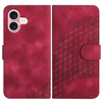 YX0060 象の頭型エンボス加工レザーケース ストラップ付き、iPhone 16 Pro用、iPhone 16 Plus用、iPhone 16用、iPhone 15 Pro Max用、iPhone 15 Pro用、iPhone 15 Plus用