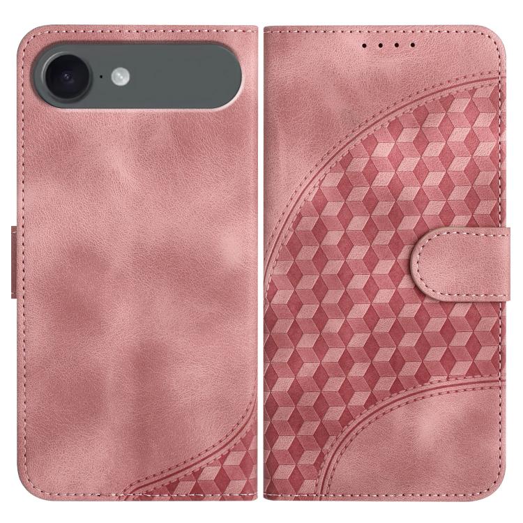 YX0060 象の頭型エンボス加工レザーケース ストラップ付き、iPhone 17e / 16e用、iPhone 17 Pro Max用、iPhone 17 Pro用、iPhone 17用、iPhone Air用、iPhone 16 Pro Max用