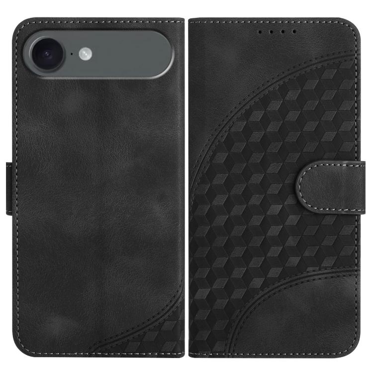 YX0060 象の頭型エンボス加工レザーケース ストラップ付き、iPhone 17e / 16e用、iPhone 17 Pro Max用、iPhone 17 Pro用、iPhone 17用、iPhone Air用、iPhone 16 Pro Max用