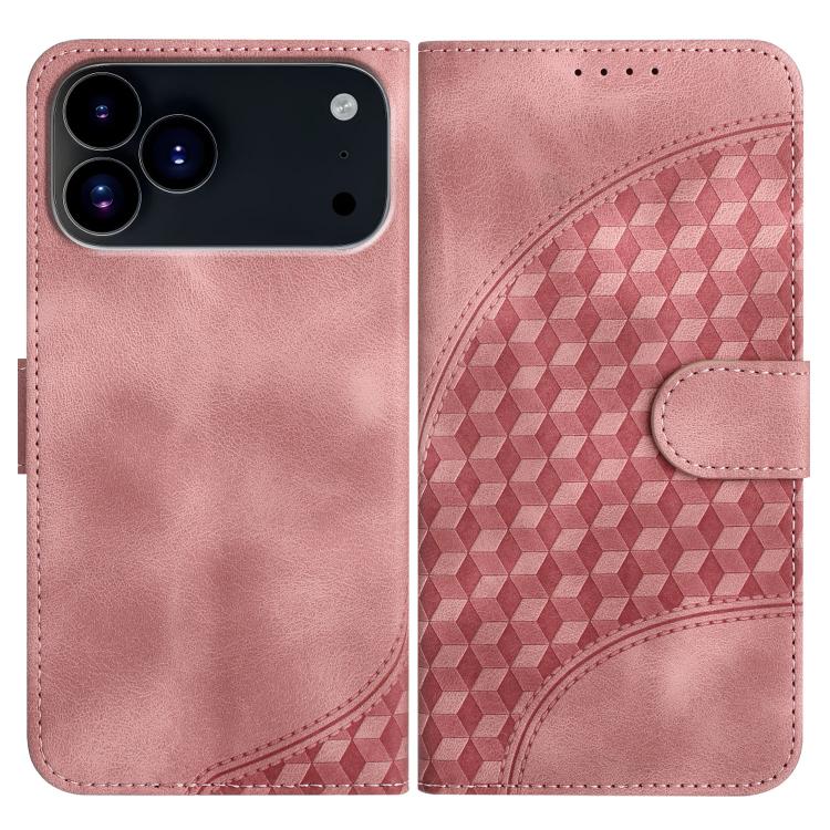 YX0060 象の頭型エンボス加工レザーケース ストラップ付き、iPhone 17e / 16e用、iPhone 17 Pro Max用、iPhone 17 Pro用、iPhone 17用、iPhone Air用、iPhone 16 Pro Max用