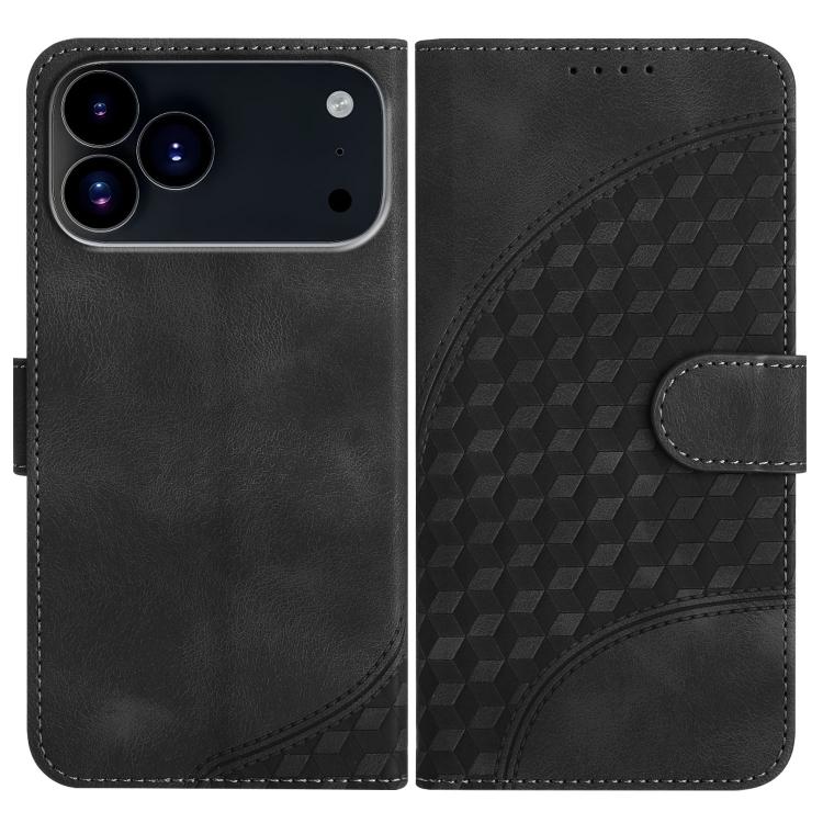 YX0060 象の頭型エンボス加工レザーケース ストラップ付き、iPhone 17e / 16e用、iPhone 17 Pro Max用、iPhone 17 Pro用、iPhone 17用、iPhone Air用、iPhone 16 Pro Max用