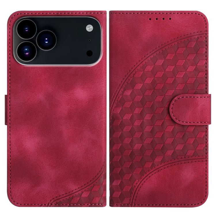 YX0060 象の頭型エンボス加工レザーケース ストラップ付き、iPhone 17e / 16e用、iPhone 17 Pro Max用、iPhone 17 Pro用、iPhone 17用、iPhone Air用、iPhone 16 Pro Max用