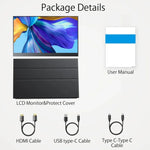 15.6インチ HDR 1080P IPSスクリーン ポータブルモニター、15.6インチ 1080P