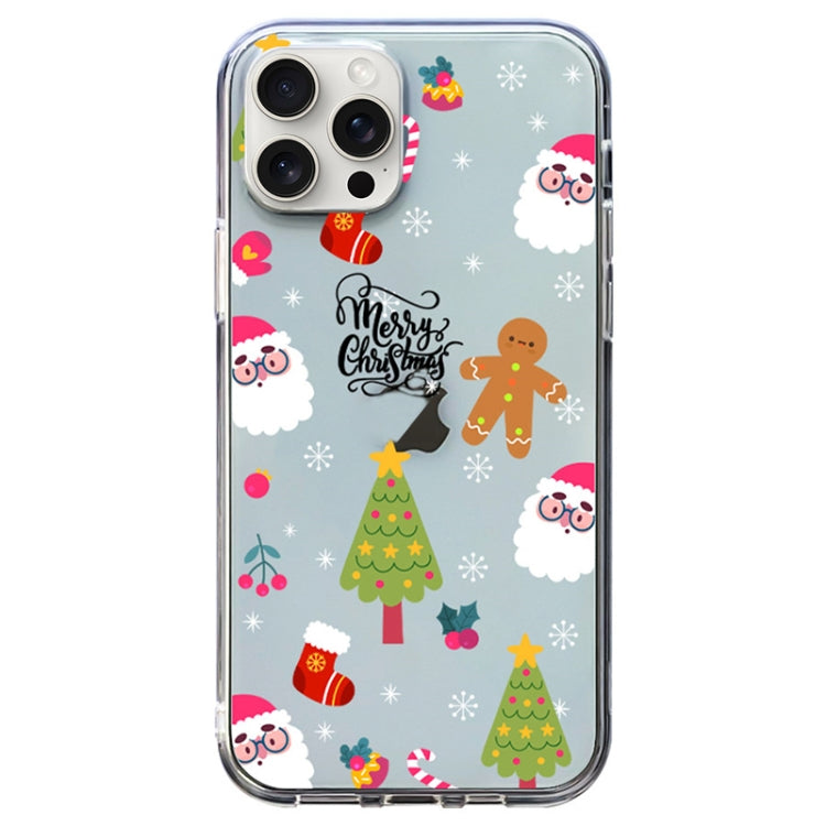 Christmas Colored Drawing Pattern High Transparent Soft TPU Phone Case, For iPhone 15 Pro Max, For iPhone 15 Pro, For iPhone 15 Plus, For iPhone 15, For iPhone 14 Plus, For iPhone 14, For iPhone 14 Pro, For iPhone 14 Pro Max, For iPhone 13 Pro Max