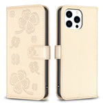 四つ葉の型押しレザー電話ケース、iPhone 7 / 8 / SE 2022用、iPhone 13 Pro Max用、iPhone 13 Pro用、iPhone 13用、iPhone 12 / 12 Pro用、iPhone 12 Pro Max用、iPhone 11 Pro Max用、iPhone 11用