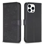 四つ葉の型押しレザー電話ケース、iPhone 7 / 8 / SE 2022用、iPhone 13 Pro Max用、iPhone 13 Pro用、iPhone 13用、iPhone 12 / 12 Pro用、iPhone 12 Pro Max用、iPhone 11 Pro Max用、iPhone 11用
