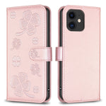 四つ葉の型押しレザー電話ケース、iPhone 7 / 8 / SE 2022用、iPhone 13 Pro Max用、iPhone 13 Pro用、iPhone 13用、iPhone 12 / 12 Pro用、iPhone 12 Pro Max用、iPhone 11 Pro Max用、iPhone 11用