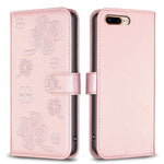 四つ葉の型押しレザー電話ケース、iPhone 11 Pro用、iPhone X / XS用、iPhone XR用、iPhone XS Max用、iPhone 7 Plus / 8 Plus用