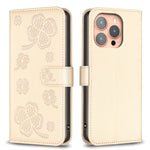四つ葉の型押しレザー電話ケース、iPhone 17 Pro Max用、iPhone 17 Pro用、iPhone 17用、iPhone Air用、iPhone 16 Pro Max用、iPhone 16 Pro用、iPhone 16 Plus用、iPhone 16用