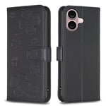 四つ葉の型押しレザー電話ケース、iPhone 17 Pro Max用、iPhone 17 Pro用、iPhone 17用、iPhone Air用、iPhone 16 Pro Max用、iPhone 16 Pro用、iPhone 16 Plus用、iPhone 16用