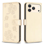 四つ葉の型押しレザー電話ケース、iPhone 17 Pro Max用、iPhone 17 Pro用、iPhone 17用、iPhone Air用、iPhone 16 Pro Max用、iPhone 16 Pro用、iPhone 16 Plus用、iPhone 16用