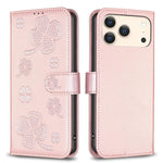 四つ葉の型押しレザー電話ケース、iPhone 17 Pro Max用、iPhone 17 Pro用、iPhone 17用、iPhone Air用、iPhone 16 Pro Max用、iPhone 16 Pro用、iPhone 16 Plus用、iPhone 16用
