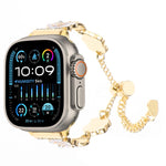 カメリアメタルチェーンブレスレットウォッチバンド、Apple Watch SE 2023 44mm用、Apple Watch SE 2023 40mm用、Apple Watch Ultra 2 49mm用、Apple Watch Series 9 45mm用、Apple Watch Series 9 41mm用、Apple Watch Ultra 49mm用、Apple Watch Series 8 41mm用