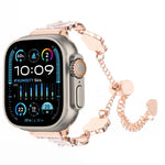 カメリアメタルチェーンブレスレットウォッチバンド、Apple Watch SE 2023 44mm用、Apple Watch SE 2023 40mm用、Apple Watch Ultra 2 49mm用、Apple Watch Series 9 45mm用、Apple Watch Series 9 41mm用、Apple Watch Ultra 49mm用、Apple Watch Series 8 41mm用