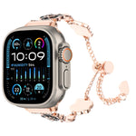 カメリアメタルチェーンブレスレットウォッチバンド、Apple Watch SE 2023 44mm用、Apple Watch SE 2023 40mm用、Apple Watch Ultra 2 49mm用、Apple Watch Series 9 45mm用、Apple Watch Series 9 41mm用、Apple Watch Ultra 49mm用、Apple Watch Series 8 41mm用