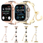 カメリアメタルチェーンブレスレットウォッチバンド、Apple Watch SE 2023 44mm用、Apple Watch SE 2023 40mm用、Apple Watch Ultra 2 49mm用、Apple Watch Series 9 45mm用、Apple Watch Series 9 41mm用、Apple Watch Ultra 49mm用、Apple Watch Series 8 41mm用