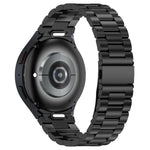 ボタンスタイル スリービーズ メタル 時計バンド、Samsung Galaxy Watch6/6 Classic/5/5 Pro 用
