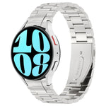 ボタンスタイル スリービーズ メタル 時計バンド、Samsung Galaxy Watch6/6 Classic/5/5 Pro 用
