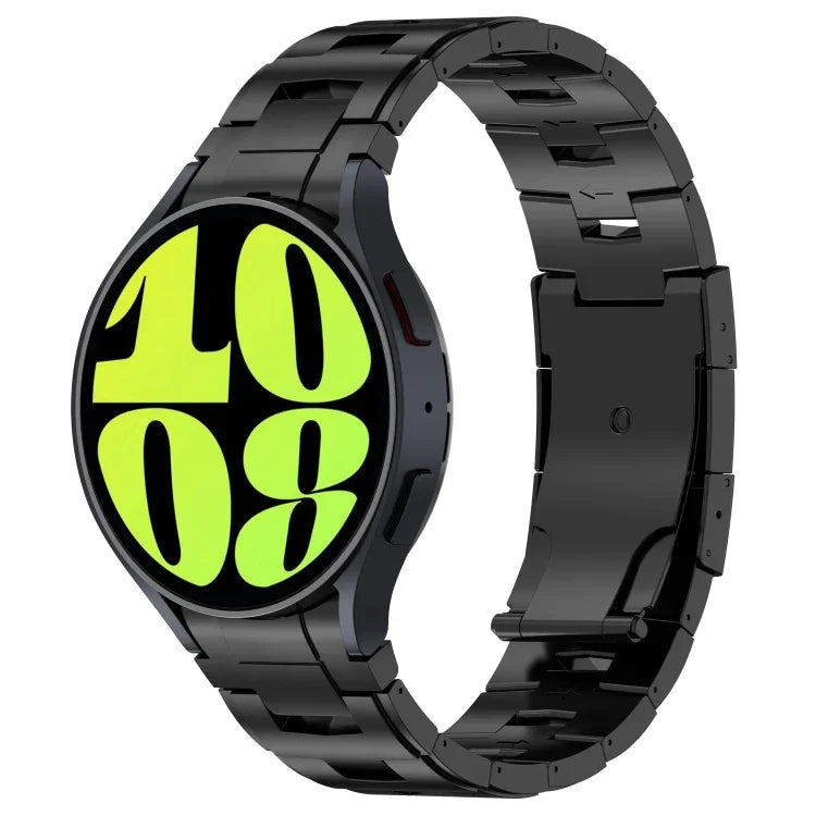 ボタンスタイル 純チタン メタル 時計バンド、Samsung Galaxy Watch6/6 Classic/5/5 Pro 用