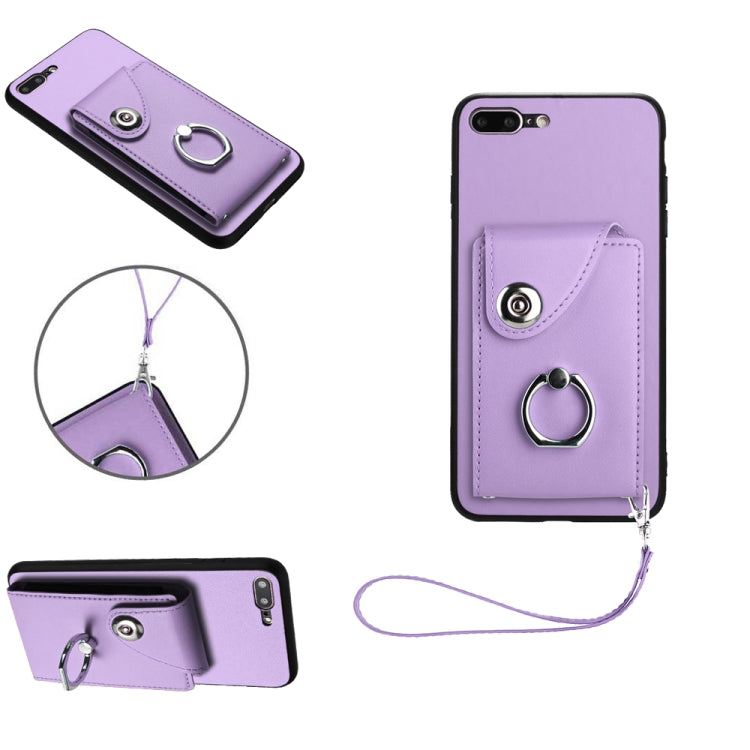 オルガンカードバッグリングホルダーPU電話ケース、ストラップ付き、iPhone XS / X用、iPhone XR用、iPhone XS Max用、iPhone 8 Plus / 7 Plus用