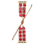 Hexagonal Stones Drawstring Chain Watch Band, For Apple Watch SE 40mm, For Apple Watch SE 44mm, For Apple Watch Series 6 40mm, For Apple Watch Series 6 44mm, For Apple Watch Series 5 44mm, For Apple Watch Series 5 40mm, For Apple Watch Series 4 44mm   ...