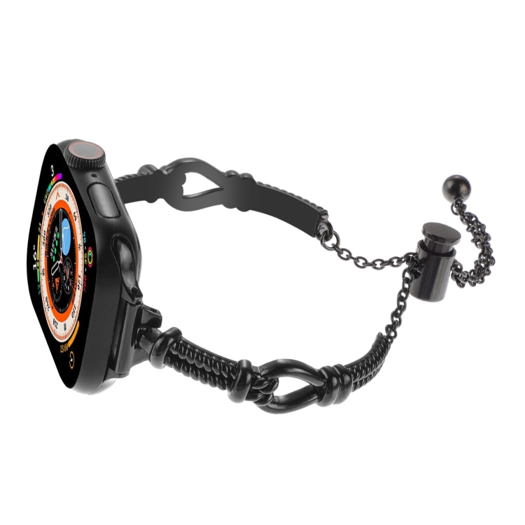 ツイストメタルブレスレットチェーンウォッチバンド、Apple Watch SE 2023 44mm用、Apple Watch SE 2023 40mm用、Apple Watch Ultra 2 49mm用、Apple Watch Series 9 45mm用、Apple Watch Series 9 41mm用、Apple Watch Ultra 49mm用、Apple Watch Series 8 41mm用