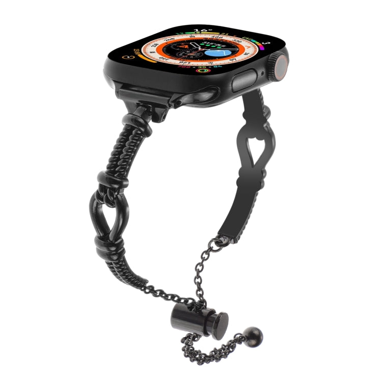 ツイストメタルブレスレットチェーンウォッチバンド、Apple Watch SE 2022 44mm用、Apple Watch Series 7 41mm用、Apple Watch Series 7 45mm用、Apple Watch SE 40mm用、Apple Watch SE 44mm用、Apple Watch Series 6 40mm用、Apple Watch Series 6 44mm用