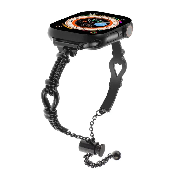 ツイストメタルブレスレットチェーンウォッチバンド、Apple Watch Series 4 44mm用、Apple Watch Series 4 40mm用、Apple Watch Series 3 38mm用、Apple Watch Series 3 42mm用、Apple Watch Series 2 42mm用、Apple Watch Series 2 38mm用、Apple Watch 42mm用