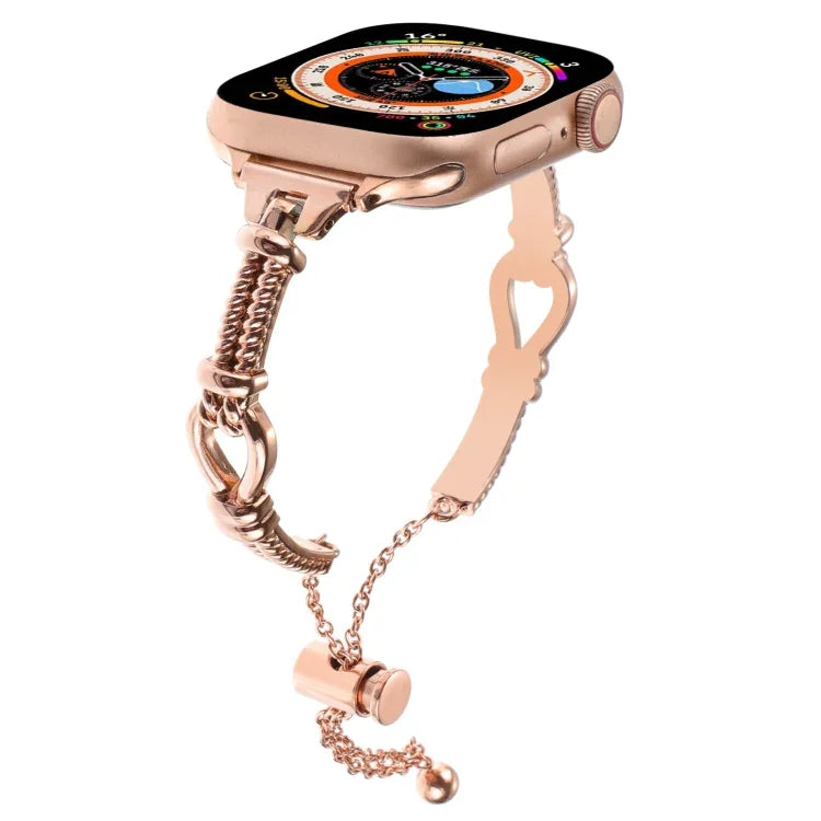 ツイストメタルブレスレットチェーンウォッチバンド、Apple Watch Series 4 44mm用、Apple Watch Series 4 40mm用、Apple Watch Series 3 38mm用、Apple Watch Series 3 42mm用、Apple Watch Series 2 42mm用、Apple Watch Series 2 38mm用、Apple Watch 42mm用