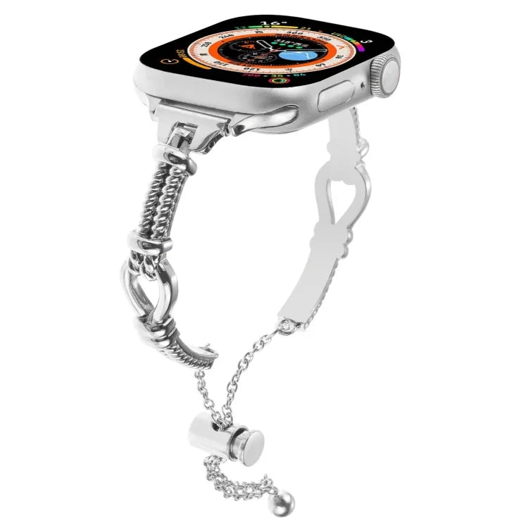 ツイストメタルブレスレットチェーンウォッチバンド、Apple Watch Series 4 44mm用、Apple Watch Series 4 40mm用、Apple Watch Series 3 38mm用、Apple Watch Series 3 42mm用、Apple Watch Series 2 42mm用、Apple Watch Series 2 38mm用、Apple Watch 42mm用