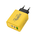 65W ガリウムナイトライド USB + Type-C 急速充電器 EUプラグ USプラグ