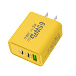 65W ガリウムナイトライド USB + Type-C 急速充電器 EUプラグ USプラグ