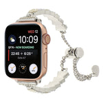 シェルビーズチェーンブレスレットメタルウォッチバンド、Apple Watch SE 2023 44mm用、Apple Watch SE 2023 40mm用、Apple Watch Ultra 2 49mm用、Apple Watch Series 9 45mm用、Apple Watch Series 9 41mm用、Apple Watch Ultra 49mm用、Apple Watch Series 8 41mm用