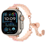 シェルビーズチェーンブレスレットメタルウォッチバンド、Apple Watch SE 2023 44mm用、Apple Watch SE 2023 40mm用、Apple Watch Ultra 2 49mm用、Apple Watch Series 9 45mm用、Apple Watch Series 9 41mm用、Apple Watch Ultra 49mm用、Apple Watch Series 8 41mm用
