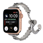 シェルビーズチェーンブレスレットメタルウォッチバンド、Apple Watch SE 2023 44mm用、Apple Watch SE 2023 40mm用、Apple Watch Ultra 2 49mm用、Apple Watch Series 9 45mm用、Apple Watch Series 9 41mm用、Apple Watch Ultra 49mm用、Apple Watch Series 8 41mm用