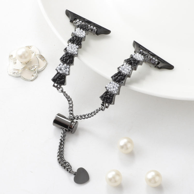 Shell Beads Chain Bracelet Metal Watch Band, For Apple Watch SE 40mm, For Apple Watch SE 44mm, For Apple Watch Series 6 40mm, For Apple Watch Series 6 44mm, For Apple Watch Series 5 44mm, For Apple Watch Series 5 40mm, For Apple Watch Series 4 44mm    ...