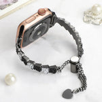 シェルビーズチェーンブレスレットメタルウォッチバンド、Apple Watch 42mm用、Apple Watch 38mm用