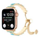 シェルビーズチェーンブレスレットメタルウォッチバンド、Apple Watch 42mm用、Apple Watch 38mm用