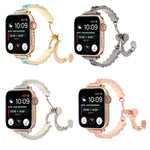 シェルビーズチェーンブレスレットメタルウォッチバンド、Apple Watch SE 2023 44mm用、Apple Watch SE 2023 40mm用、Apple Watch Ultra 2 49mm用、Apple Watch Series 9 45mm用、Apple Watch Series 9 41mm用、Apple Watch Ultra 49mm用、Apple Watch Series 8 41mm用