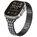デビルアイダイヤモンドブレスレットメタルウォッチバンド、Apple Watch SE 2023 44mm用、Apple Watch SE 2023 40mm用、Apple Watch Ultra 2 49mm用、Apple Watch Series 9 45mm用、Apple Watch Series 9 41mm用、Apple Watch Ultra 49mm用、Apple Watch Series 8 41mm用